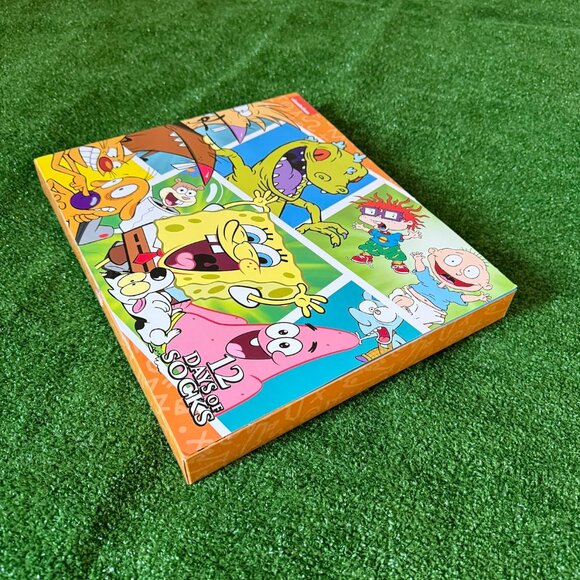 Nickelodeon 12 Days of Novelty Multicolor 4 Crew and 8 Low Cut Socks Sz 6-12 NEW - Picture 4 of 16